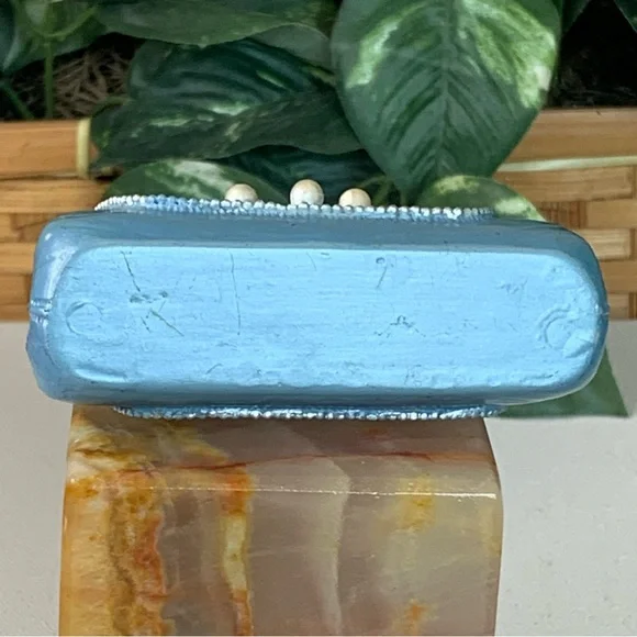 AVON Collectibles All Dressed Up Blue Pearl Purse Clutch Bag Fashion Figurine - Picture 11 of 14
